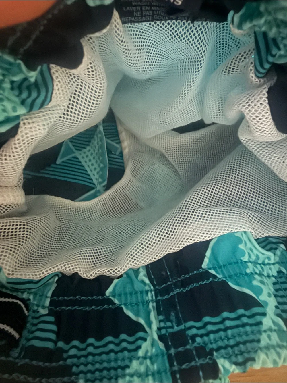 Vilebrequin Navy and Teal Floral Kids Swim Trunks